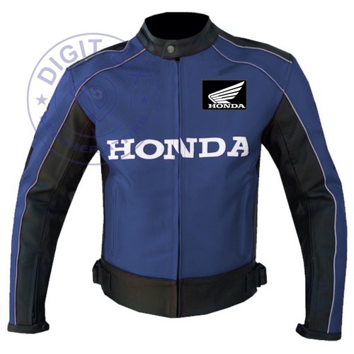 Giacca blu honda vera pelle - honda,